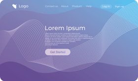 紫色渐变科技风网页界面