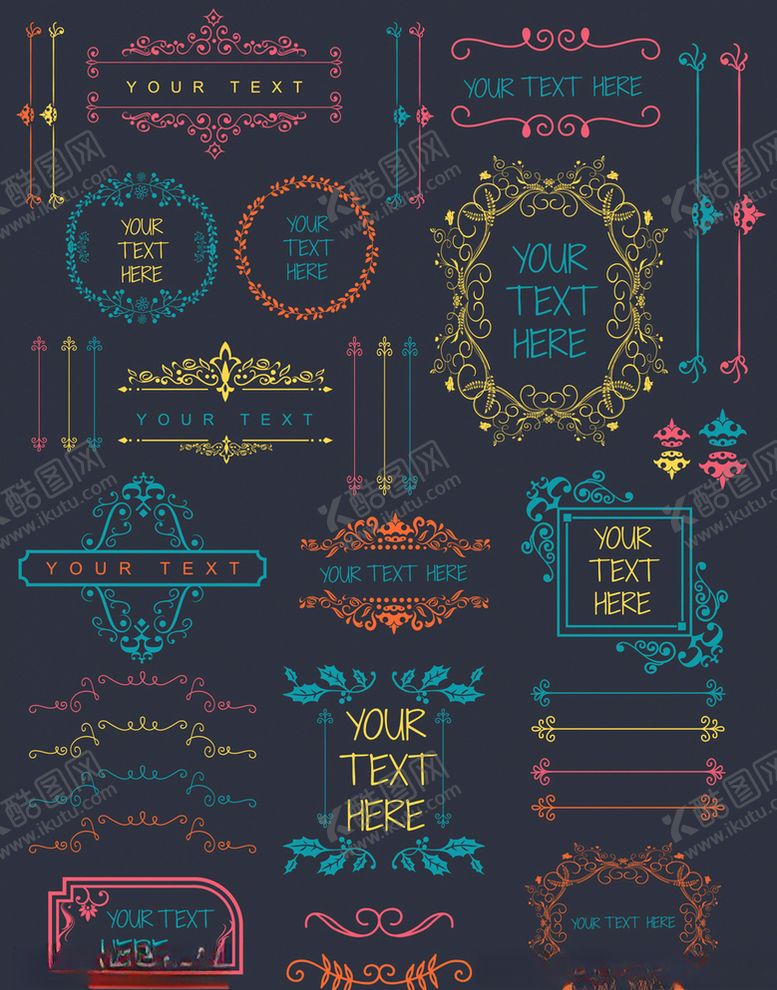 编号：21268409200134041581【酷图网】源文件下载-欧式花纹图标