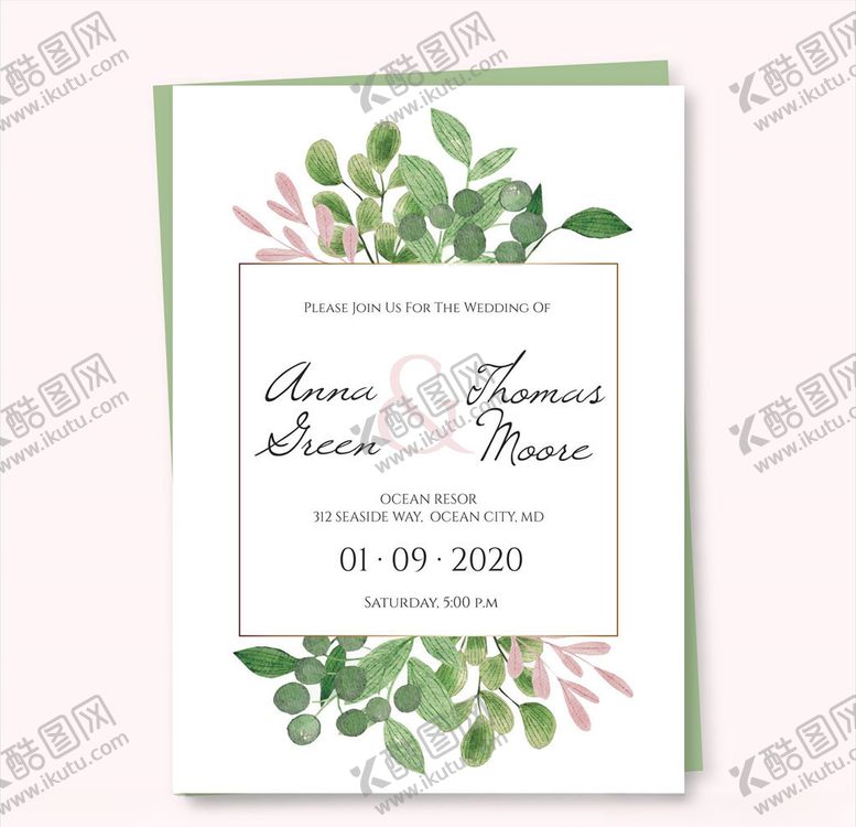 编号：22010310211312042831【酷图网】源文件下载-婚礼邀请模板