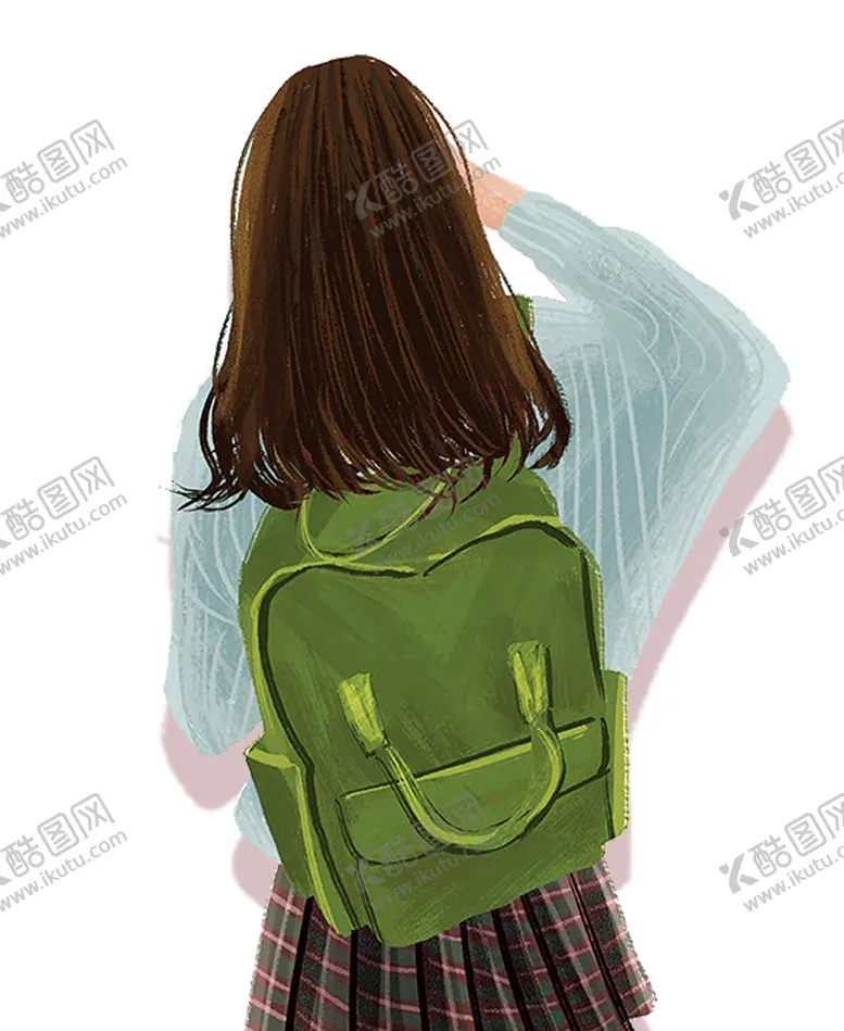 编号：66313509150324423514【酷图网】源文件下载-彩绘人物背影