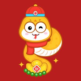 手绘卡通小蛇年素材动画