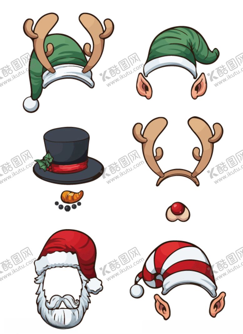 编号：61971709280648159091【酷图网】源文件下载-圣诞帽圣诞老人