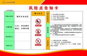 编号：01843509300542252568【酷图网】源文件下载-风险点告知卡