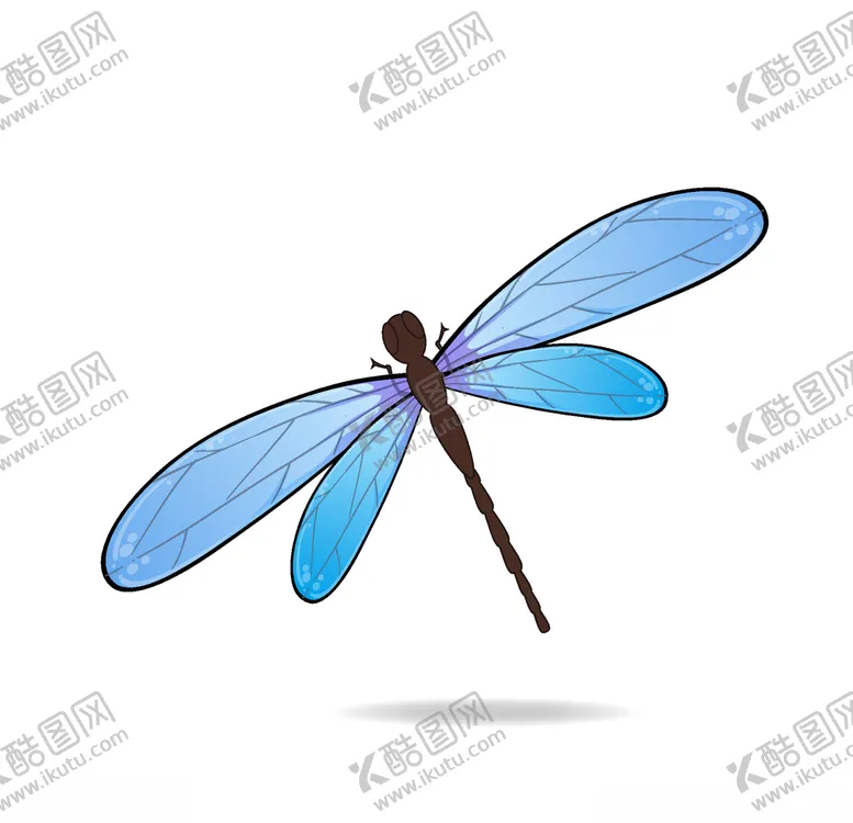 编号：42804604262155347914【酷图网】源文件下载-夏日昆虫蜻蜓插画