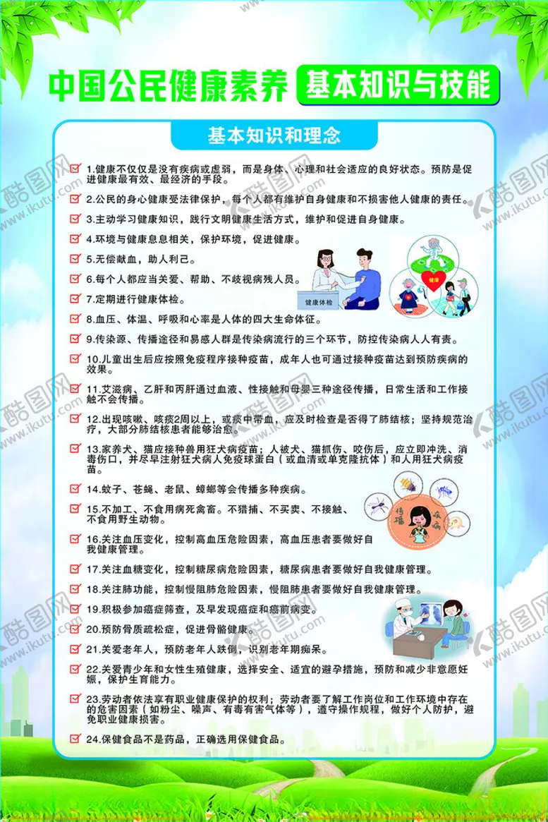 编号：56465802131325103764【酷图网】源文件下载-公民健康素养海报