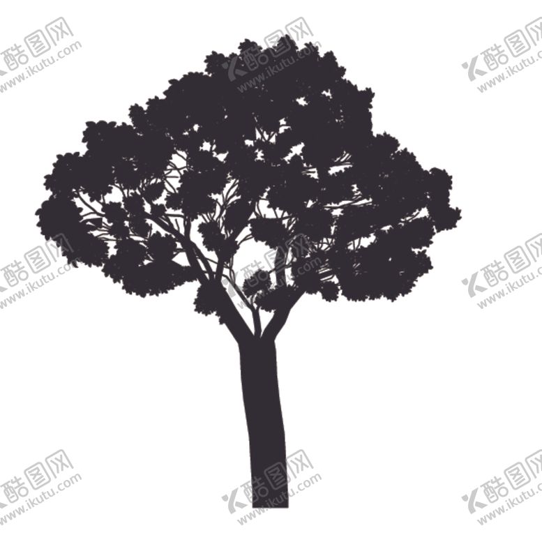 编号：36412710170205134577【酷图网】源文件下载-植物树木剪影