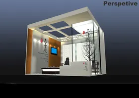 展览3D模型二面开口效果图图片源文件