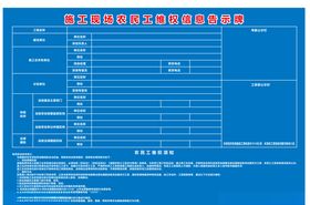 农名工维权信息公示牌