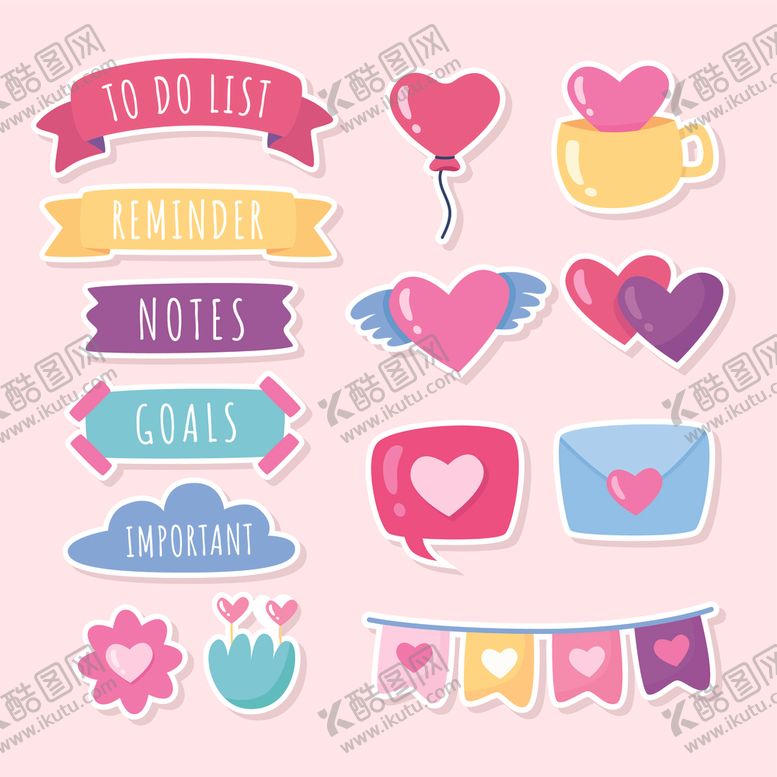 编号：98965104051715011626【酷图网】源文件下载-情人节装饰元素