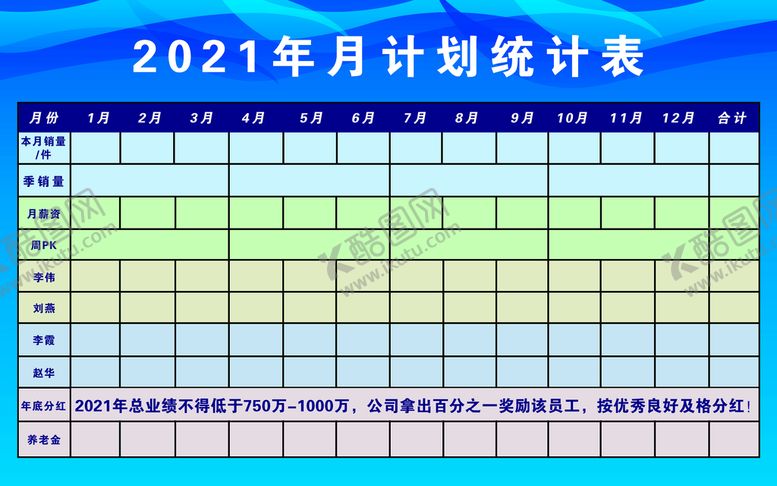 编号：58902309140751312167【酷图网】源文件下载-计划统计表