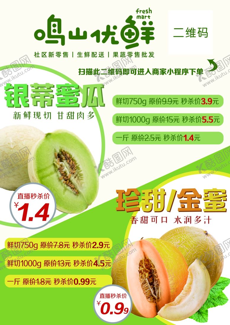编号：98277709270254002203【酷图网】源文件下载-小清新蜜瓜水果彩页