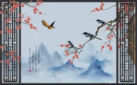 山水画巨幅墨高清