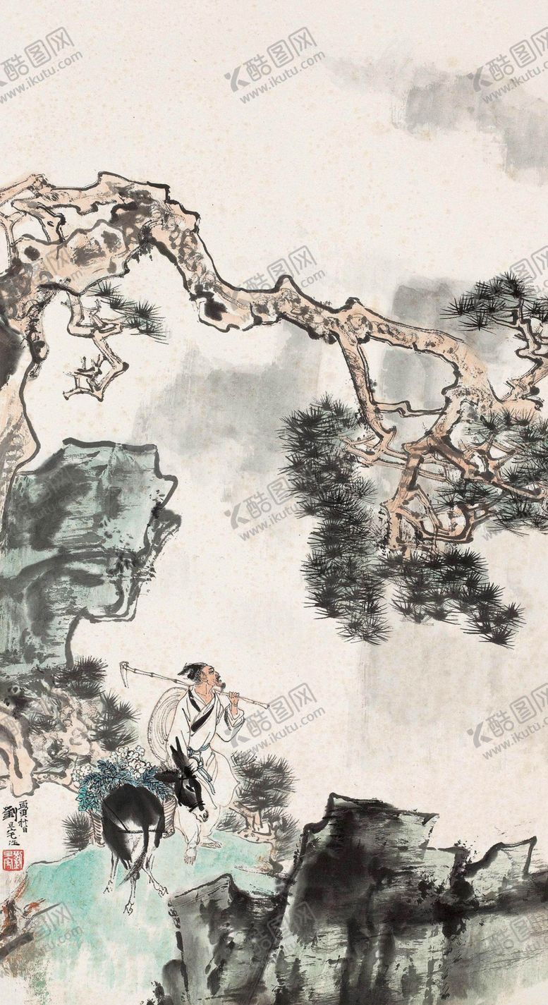 编号：80077207050512554241【酷图网】源文件下载-刘旦宅国画