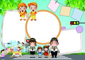 卡通边框装饰色彩小报模板小报