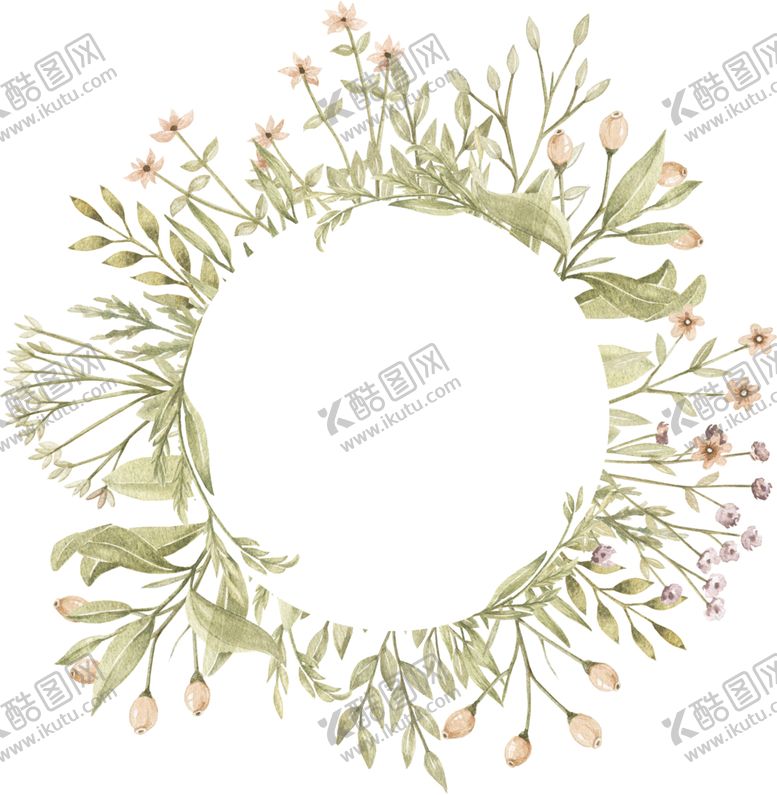 编号：40924207042045359959【酷图网】源文件下载-手绘花环