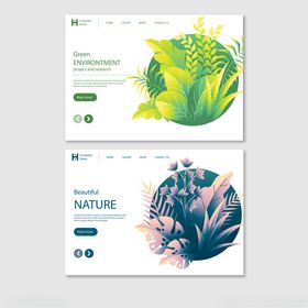 清新自然风格花卉网页设计模板