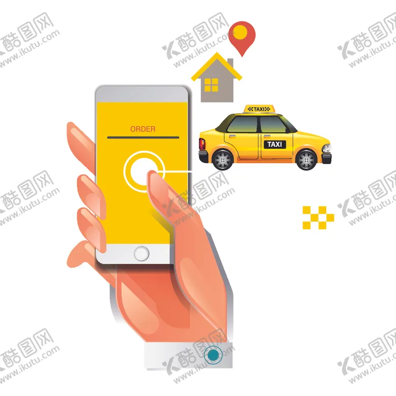 编号：95474004241048415019【酷图网】源文件下载-网约车插画