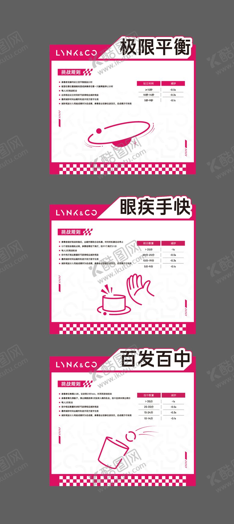 编号：25108206281702347234【酷图网】源文件下载-驾控营互动挑战规则展板