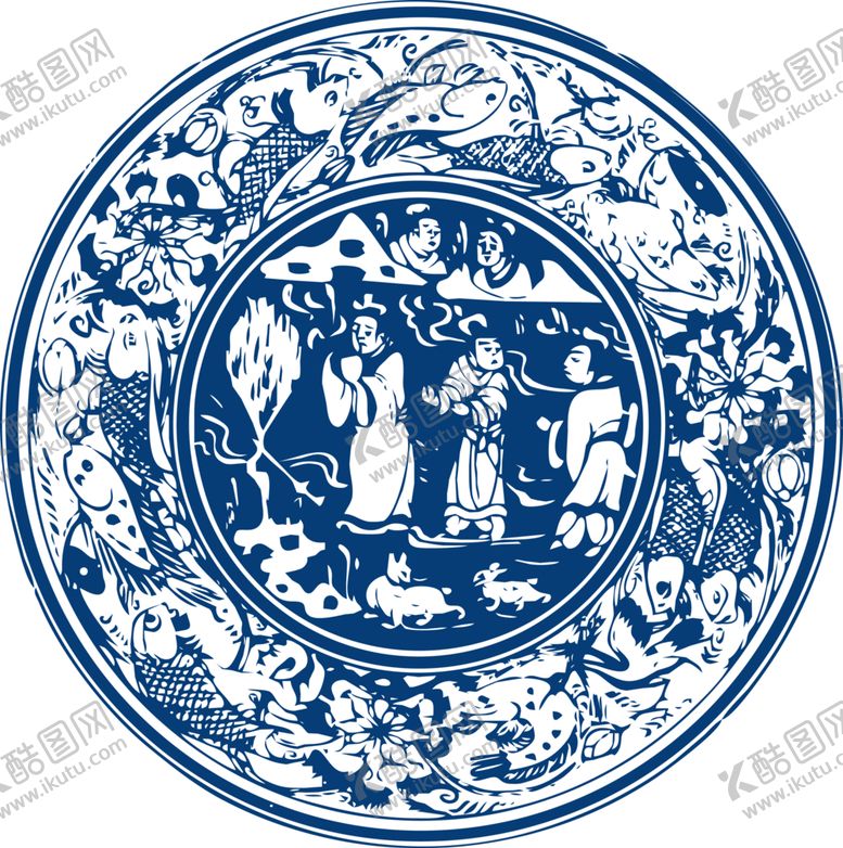 编号：35961205071141106005【酷图网】源文件下载-青花瓷图案
