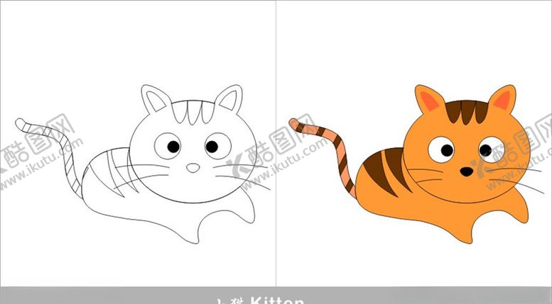 编号：81615210280944183996【酷图网】源文件下载-小猫简笔画