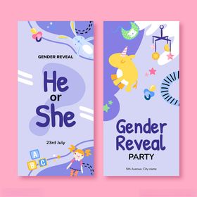 性别揭示派对宣传海报