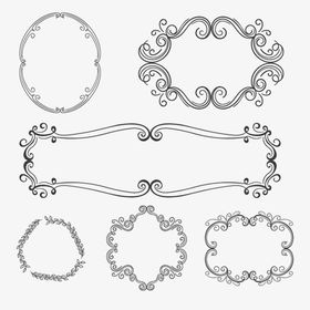 矢量花纹边框图片