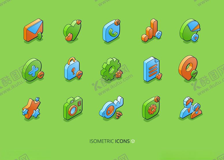 编号：28060901050150053209【酷图网】源文件下载-多彩立体应用图标集合