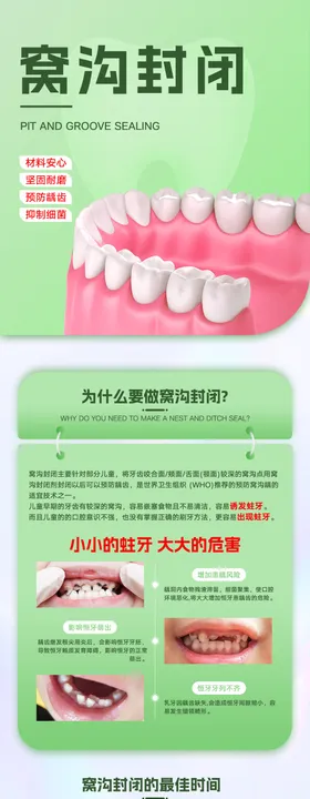 医疗电商口腔窝沟封闭详情页