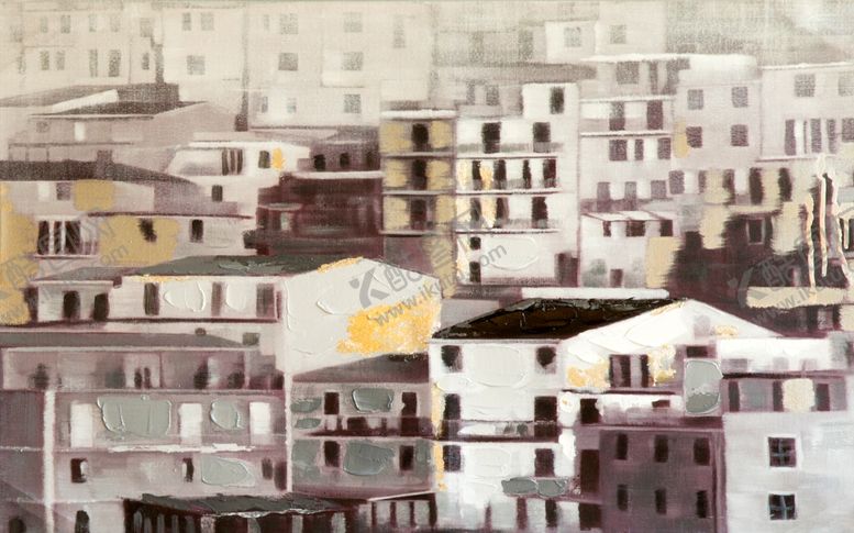 编号：64964209221155493872【酷图网】源文件下载-油画城市背景