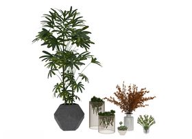 植物花墙3d模型