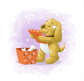 卡通小狗