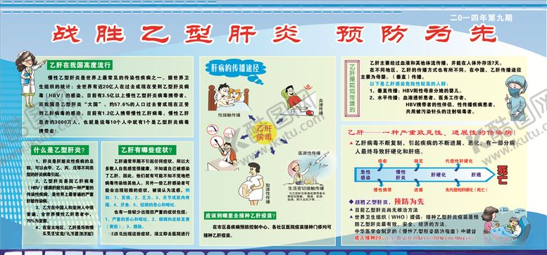 编号：48295505150102427396【酷图网】源文件下载-肝炎健康宣传栏