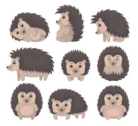 可爱刺猬卡通形象集合