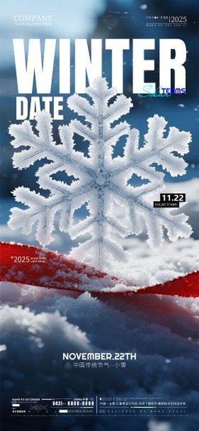 小雪地产夜店节气海报