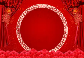 红色背景