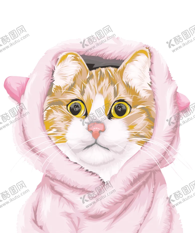 编号：78894409100129242054【酷图网】源文件下载-粉帽子猫
