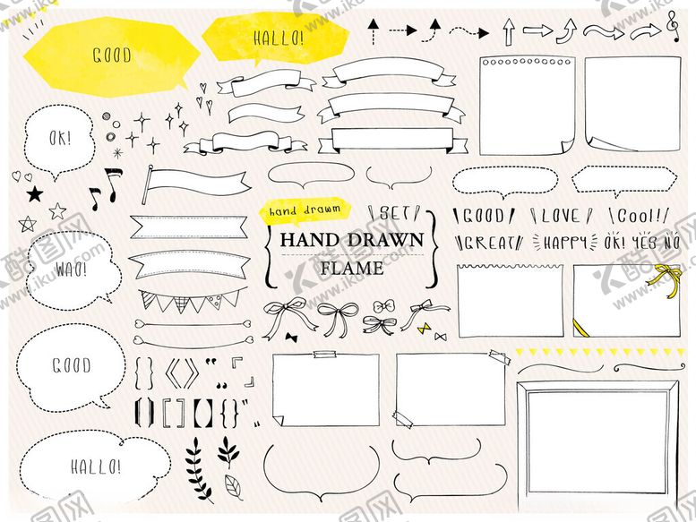 编号：46922011021544267285【酷图网】源文件下载-卡通风格空白手抄报模板