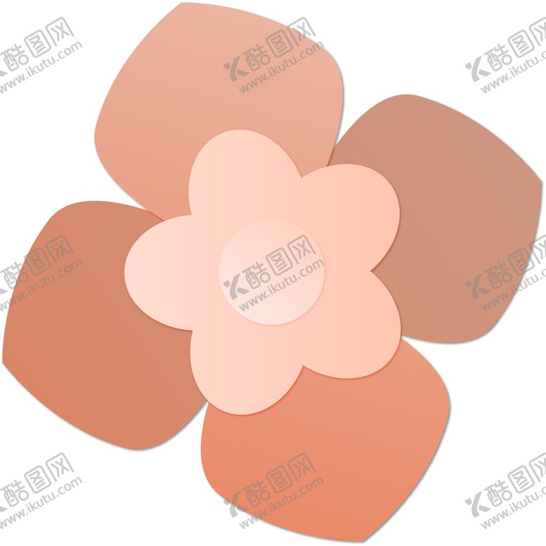 编号：96178509191937293540【酷图网】源文件下载-折纸风格花朵