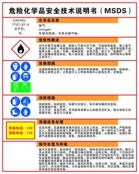 氮气危险化学品安全技术说明书M