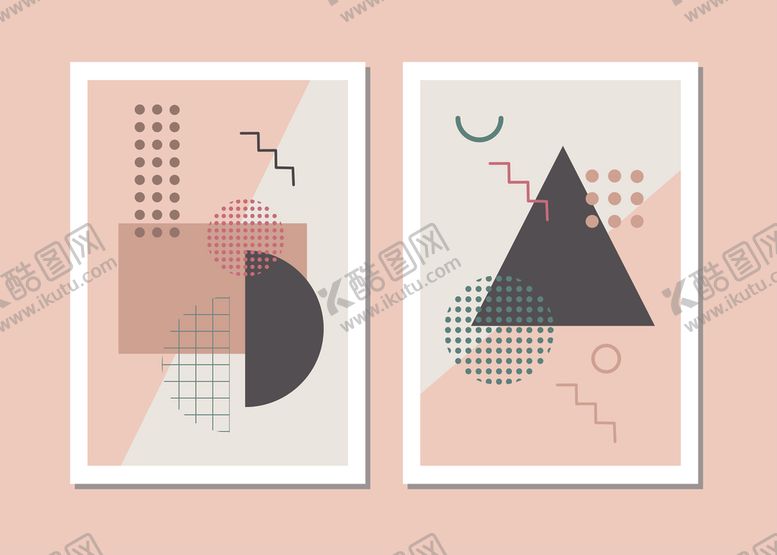 编号：91442610120337151697【酷图网】源文件下载-几何抽象艺术装饰画