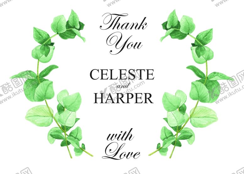 编号：26491209182055319880【酷图网】源文件下载-小清新植物风邀请函