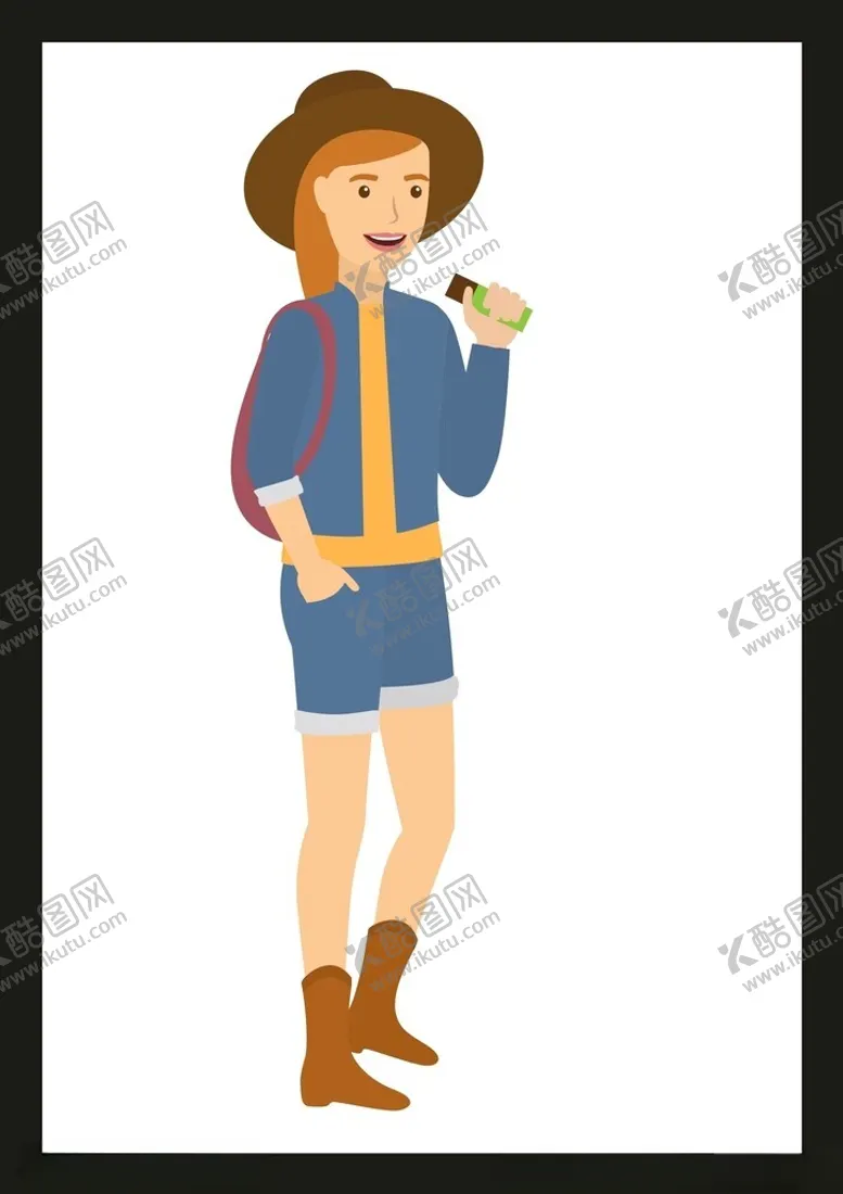 编号：15707401310912286354【酷图网】源文件下载-手绘卡通女孩
