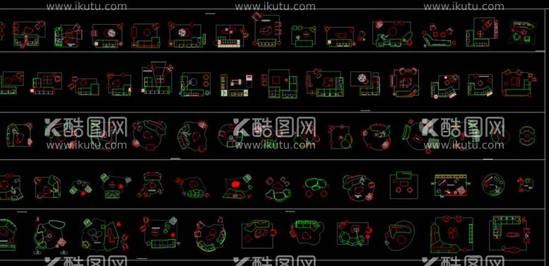 编号：40509211261239429267【酷图网】源文件下载-网红  组合沙发 CAD图库 