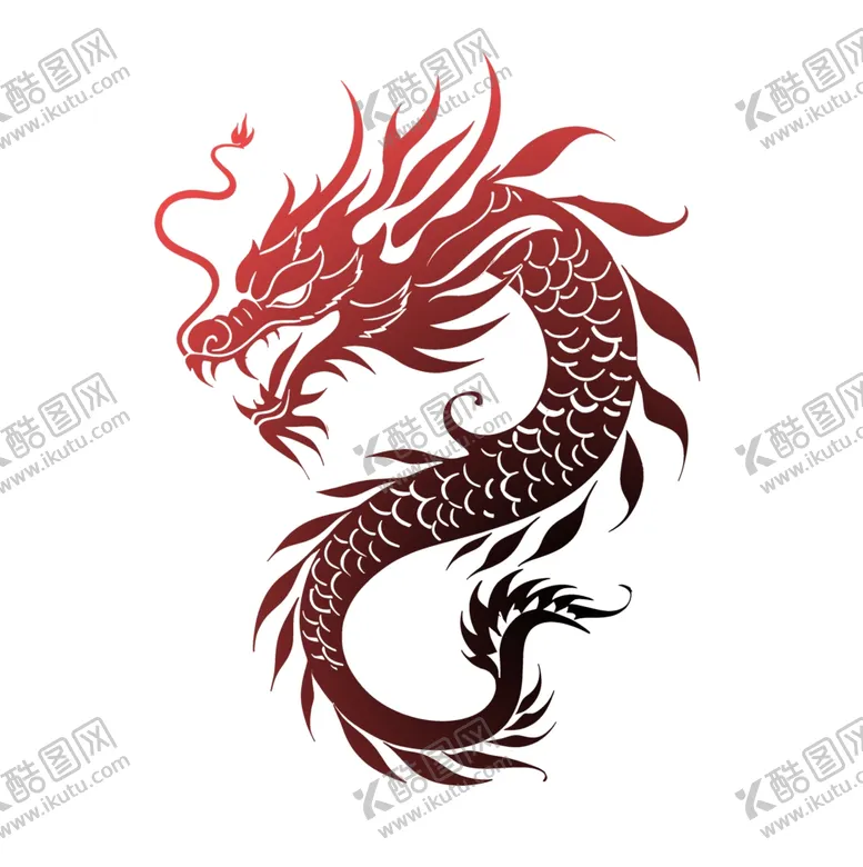 编号：13741801250421228983【酷图网】源文件下载-龙剪影