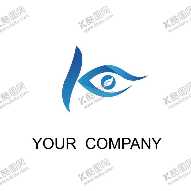 编号：13429709230419502079【酷图网】源文件下载-K字母保护眼睛科技logo设计