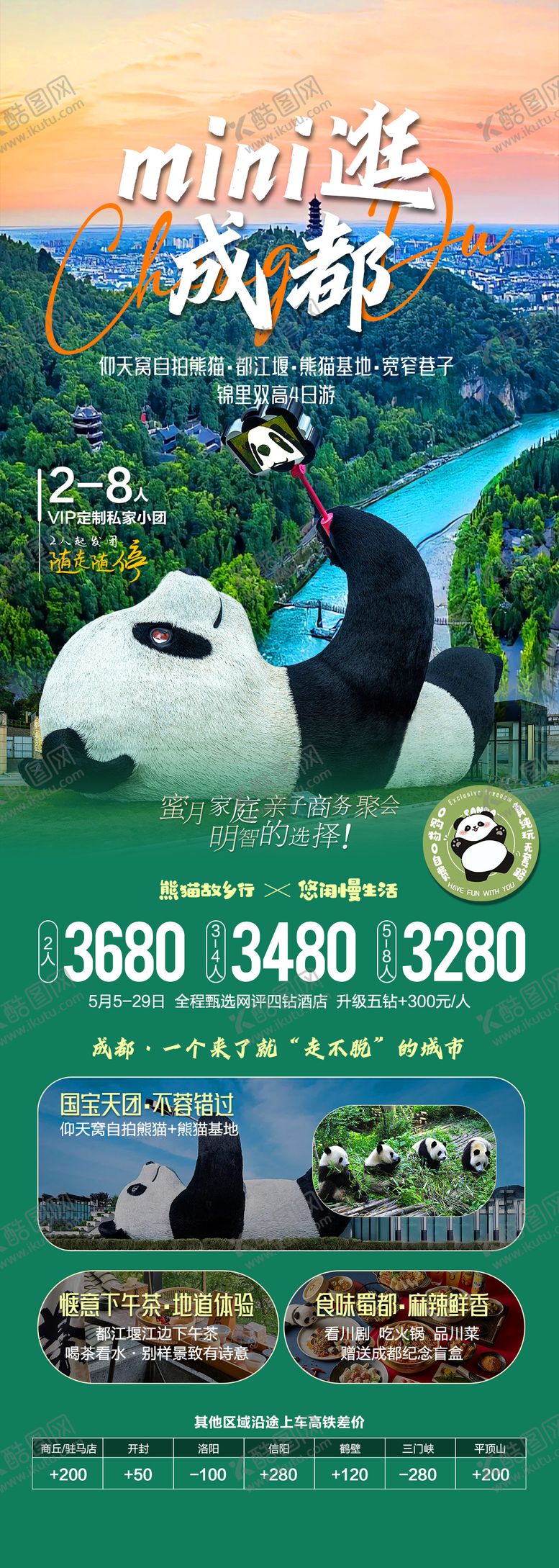编号：17489210242317474050【酷图网】源文件下载-mini逛成都旅游海报