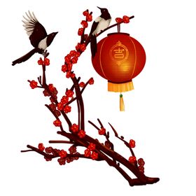梅花树枝元素