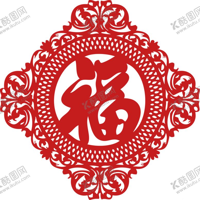 编号：73149310251702354666【酷图网】源文件下载-福字剪纸