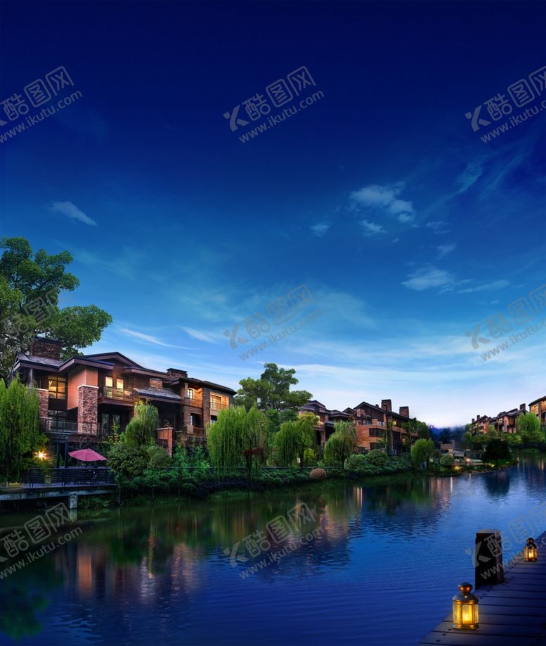 编号：43860609290821388535【酷图网】源文件下载-湖景别墅