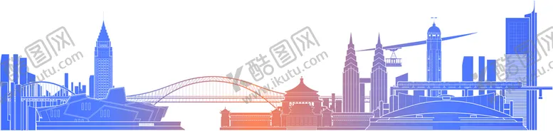 编号：61027309142150517953【酷图网】源文件下载-重庆元素建筑城市剪影